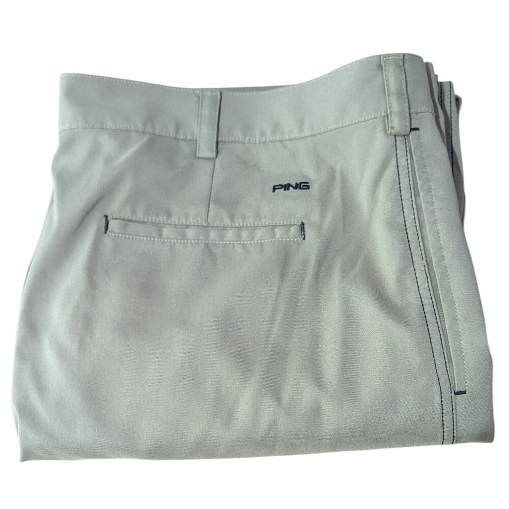 Ping Scorecard Pants Khaki Tan Stretch Mens Size 38X32 Golf (Measures 41x31.5)